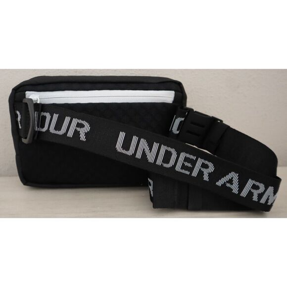 Under Armour 1378418-001 Unisex O/S Black/White UA Essential Crossbody Waist Bag - Picture 2 of 16